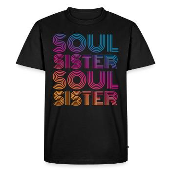 Soul Sister - Men's Premium Organic T-Shirt - black - Front - Nico (187cm)