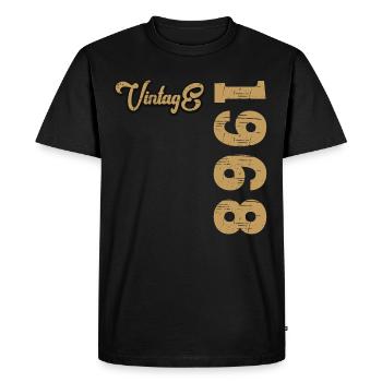 Millésime 1968 - T-shirt Premium bio Homme - noir - Devant - Nico (187cm)