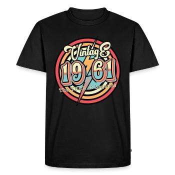 Millésime 1961 - T-shirt Premium bio Homme - noir - Devant - Nico (187cm)