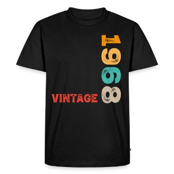 Millésime 1968 - T-shirt Premium bio Homme - noir - Devant - Nico (187cm)