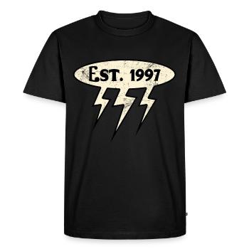 Millésime 1997 - T-shirt Premium bio Homme - noir - Devant - Nico (187cm)