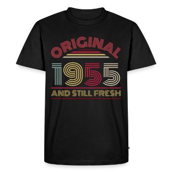 Millésime 1955 - T-shirt Premium bio Homme - noir - Devant - Nico (187cm)