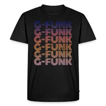 G-Funk Côte Ouest Rap Hip Hop - T-shirt Premium bio Homme - noir - Devant - Nico (187cm)