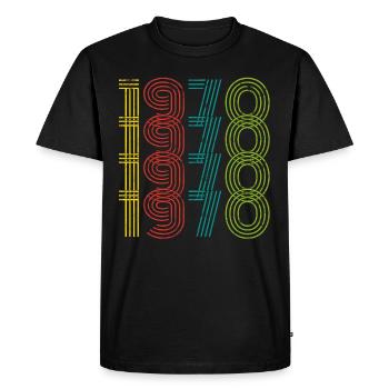 Années 1970 - T-shirt Premium bio Homme - noir - Devant - Nico (187cm)