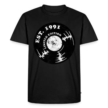 Millésime 1991 - T-shirt Premium bio Homme - noir - Devant - Nico (187cm)