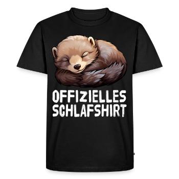 Official Sleep Shirt American Mink Mink - Men's Premium Organic T-Shirt - black - Front - Nico (187cm)