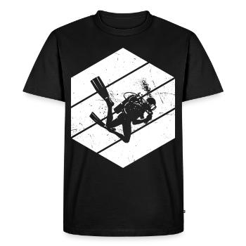 Scuba Diver Diver Men's Diver Free Dive - Men's Premium Organic T-Shirt - black - Front - Nico (187cm)