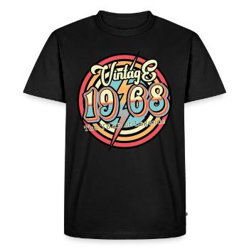 Millésime 1968 - T-shirt Premium bio Homme - noir - Devant - Nico (187cm)