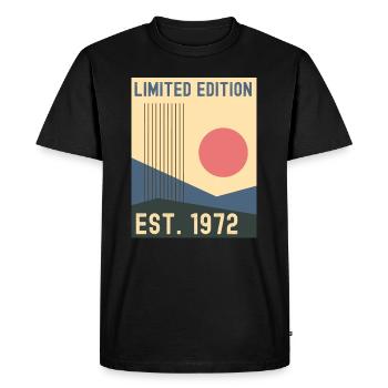 Millésime 1972 - T-shirt Premium bio Homme - noir - Devant - Nico (187cm)