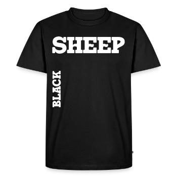 Mouton noir - T-shirt Premium bio Homme - noir - Devant - Nico (187cm)