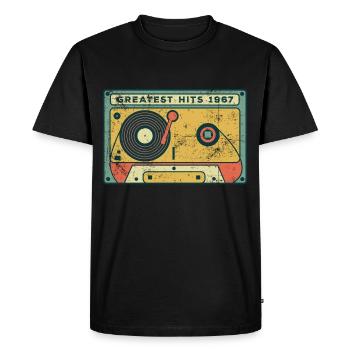 Millésime 1967 - T-shirt Premium bio Homme - noir - Devant - Nico (187cm)