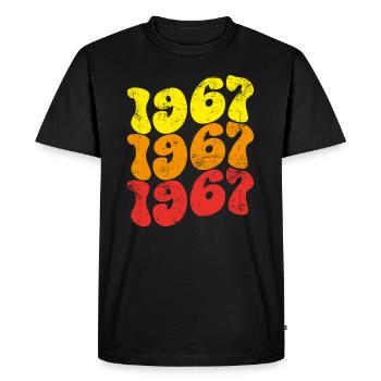 Millésime 1967 - T-shirt Premium bio Homme - noir - Devant - Nico (187cm)