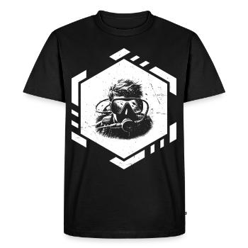 Diving Ladies Diver Scuba Diving Diving - Men's Premium Organic T-Shirt - black - Front - Nico (187cm)