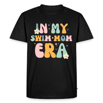 À l’époque de ma maman nageuse - Swim Swimmer Swimming Pool - T-shirt Premium bio Homme - noir - Devant - Nico (187cm)