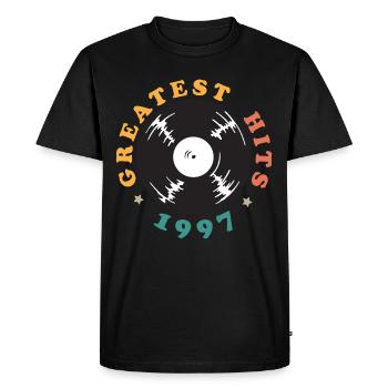 Millésime 1997 - T-shirt Premium bio Homme - noir - Devant - Nico (187cm)