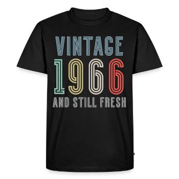 Millésime 1966 - T-shirt Premium bio Homme - noir - Devant - Nico (187cm)