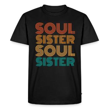 Soul Sister - Men's Premium Organic T-Shirt - black - Front - Nico (187cm)