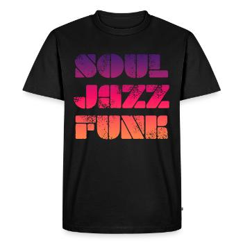 Soul, Jazz, Funk - T-shirt Premium bio Homme - noir - Devant - Nico (187cm)