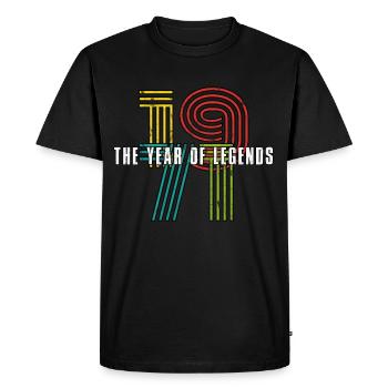 Millésime 1971 - T-shirt Premium bio Homme - noir - Devant - Nico (187cm)