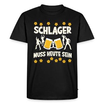 Schlager Tshirt Femme Schlager Party Costume Party - T-shirt Premium bio Homme - noir - Devant - Nico (187cm)
