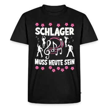 Schlager Tshirt Femme Schlager Party Costume Party - T-shirt Premium bio Homme - noir - Devant - Nico (187cm)