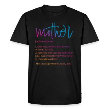 Mother - Men's Premium Organic T-Shirt - black - Front - Nico (187cm)