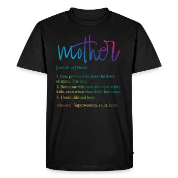 mother - Men's Premium Organic T-Shirt - black - Front - Nico (187cm)