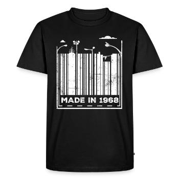 Millésime 1968 - T-shirt Premium bio Homme - noir - Devant - Nico (187cm)