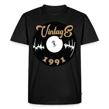 Millésime 1991 - T-shirt Premium bio Homme - noir - Devant - Nico (187cm)