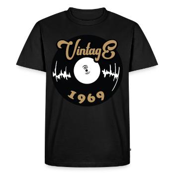 Millésime 1969 - T-shirt Premium bio Homme - noir - Devant - Nico (187cm)