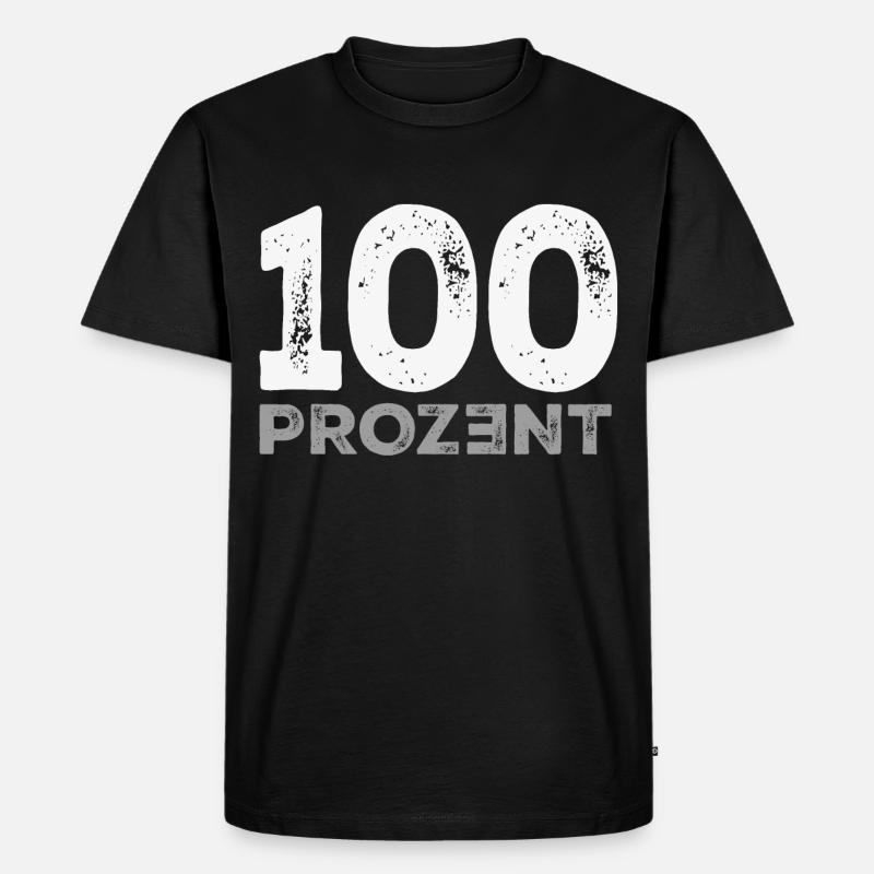 100% - Männer Premium Bio T-Shirt - Schwarz