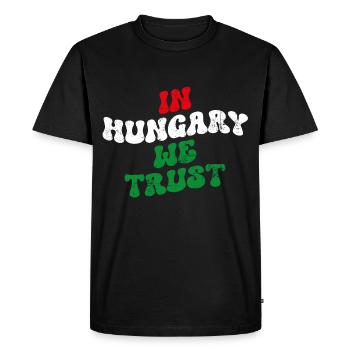 In Hungary we trust - Men's Premium Organic T-Shirt - black - Front - Nico (187cm)