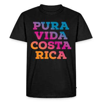 Costa Rica Pura Vida - T-shirt Premium bio Homme - noir - Devant - Nico (187cm)