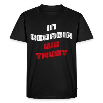 In Georgia we trust - Men's Premium Organic T-Shirt - black - Front - Nico (187cm)