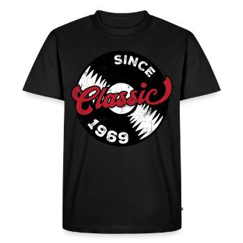 Millésime 1969 - T-shirt Premium bio Homme - noir - Devant - Nico (187cm)