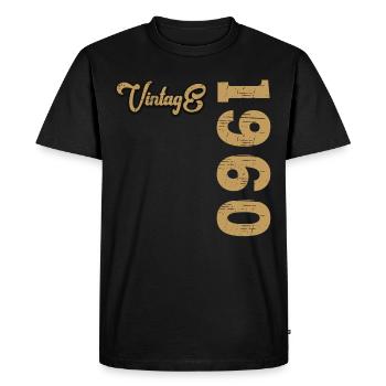 Millésime 1960 - T-shirt Premium bio Homme - noir - Devant - Nico (187cm)