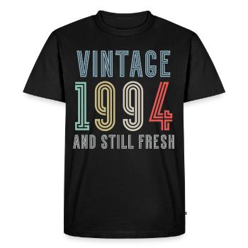 1994 Vintage Birthday Gift - Men's Premium Organic T-Shirt - black - Front - Nico (187cm)
