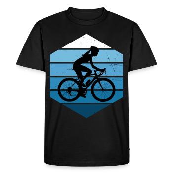 Cyclisme Cyclisme Vélo cycliste VTT Cyclisme - T-shirt Premium bio Homme - noir - Devant - Nico (187cm)