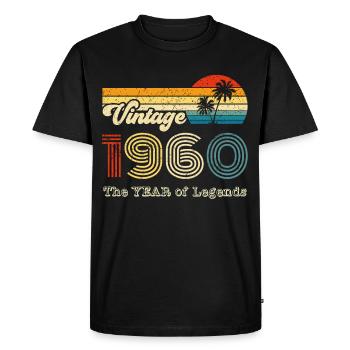 Millésime 1960 - T-shirt Premium bio Homme - noir - Devant - Nico (187cm)