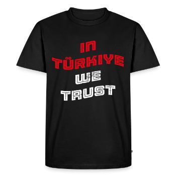 In Türkiye we trust - Men's Premium Organic T-Shirt - black - Front - Nico (187cm)