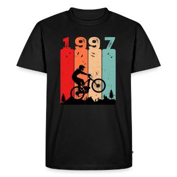 Millésime 1997 - T-shirt Premium bio Homme - noir - Devant - Nico (187cm)