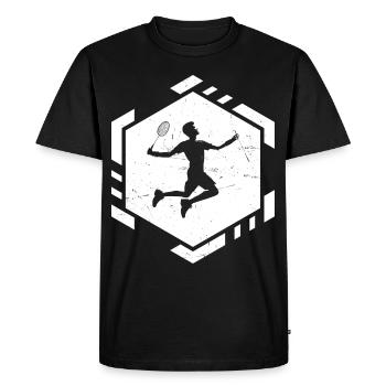 Badminton hommes femmes badminton - T-shirt Premium bio Homme - noir - Devant - Nico (187cm)