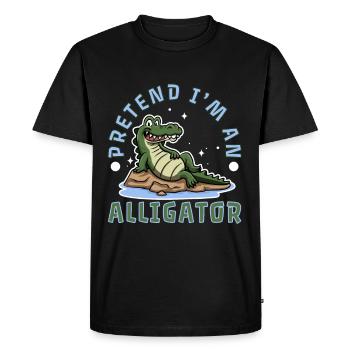 Pretend I'm An Alligator - Men's Premium Organic T-Shirt - black - Front - Nico (187cm)