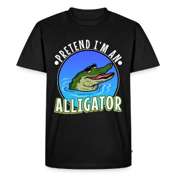 Pretend I'm An Alligator - Men's Premium Organic T-Shirt - black - Front - Nico (187cm)