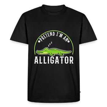 Pretend I'm An Alligator - Men's Premium Organic T-Shirt - black - Front - Nico (187cm)