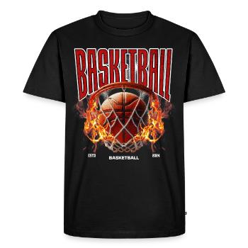 Basket-ball Joueurs de basket-ball - T-shirt Premium bio Homme - noir - Devant - Nico (187cm)