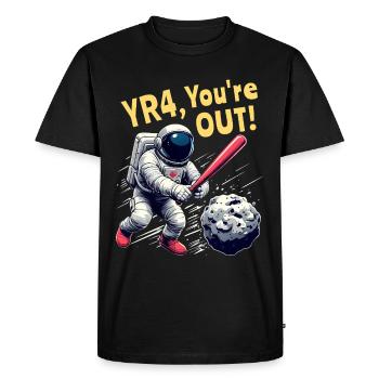 YR4 Asteroid 2032 - Space Defense Mission - Men's Premium Organic T-Shirt - black - Front - Nico (187cm)