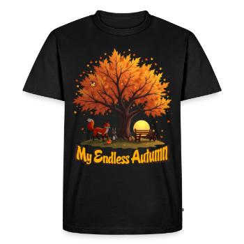 Mon automne sans fin - T-shirt Premium bio Homme - noir - Devant - Nico (187cm)