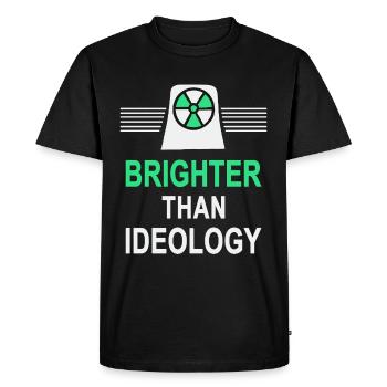 Plus lumineux que l’idéologie - à l’énergie nucléaire - T-shirt Premium bio Homme - noir - Devant - Nico (187cm)