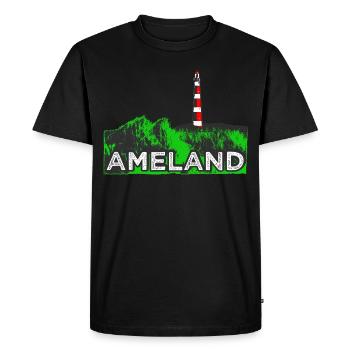 Ameland Phare - T-shirt Premium bio Homme - noir - Devant - Nico (187cm)